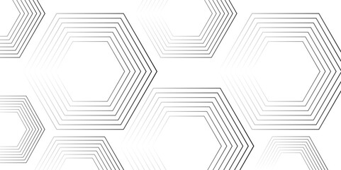 Aufkleber - Abstract gradient background with hexagons shape stock line texture and seamless pattern. Modern pattern elegant simple style digital line technology concept template background, vector illustration.