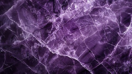 Wall Mural - Opulent purple marble with fine white veins. Cinematic photography in 8K, realistic, full ultra HD, high resolution. Background: Deep purple.