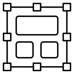 Trendy design icon of web design 