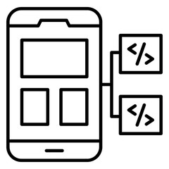 Trendy design icon of web design 
