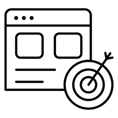 Trendy design icon of web design 