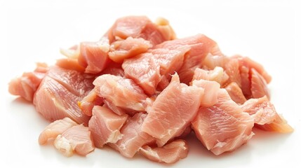 Canvas Print - Raw chicken meat separated on a white background