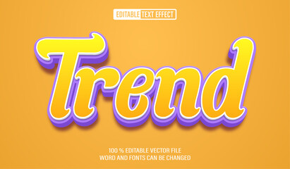 Poster - Editable 3d text style effect - Trend Modern text effect Template