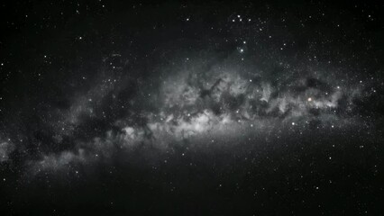 Wall Mural - Black and white of galaxy with large white cloud in middle