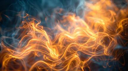 Wall Mural - A network of lines swirls and dances, resembling smoke rising from a fire, symbolizing the dynamic nature of connections.