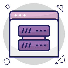 Trendy design icon of web design 