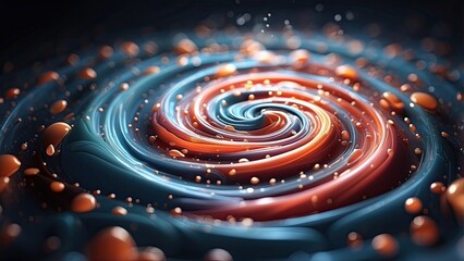 The spiral foam detergent concept of air flow bubbles. The idea of the air vortex light effect for washing and cleaning. A nice blurred spiral motion in a circle is depicted in a vector graphic.