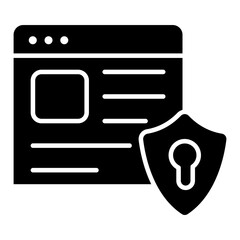 Wall Mural - modern design icon of web security