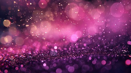 Wall Mural - pink and gold glitter bokeh lights abstract sparkle background valentine or womens day