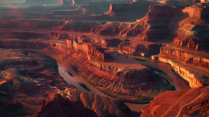 Canvas Print - A canyon with a winding img