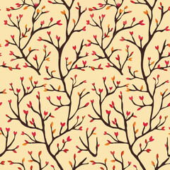 Wall Mural - Autumn Leaves Pattern