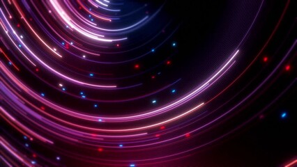 Wall Mural - This is a stock motion graphic that shows abstract neon light lines.