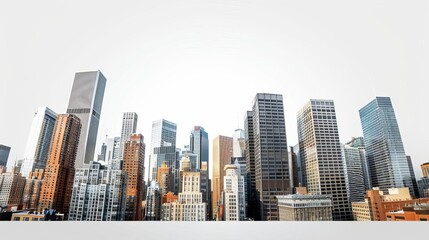 Wall Mural - city skyline with tall buildings and skyscrapers