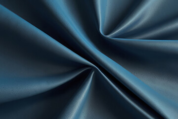 Fototapete - 4K abstract blue wallpaper featuring a wave or folded cloth like pattern. Perfect for modern and elegant backgrounds.