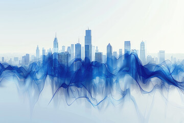 Wall Mural - modern smart city background