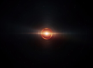 Poster - Light flare in the dark space. Abstract background with shiny lens glare effect.