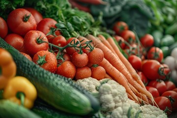 Wall Mural - Fresh Vegetables Close Up