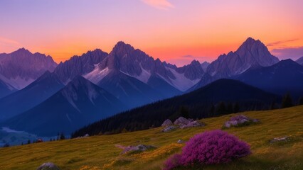 Wall Mural - Beautiful view of the mountain. Mountain landscape. The beauty of nature.