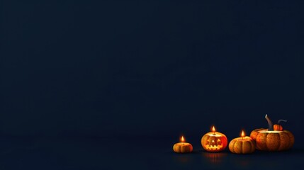 Wall Mural - Halloween Candles in Dark Mysterious Setting