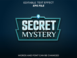 Fototapete - secret mystery text effect, font editable, typography, 3d text for medieval fantasy rpg games. vector template