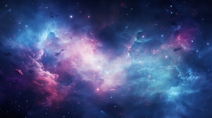 Wall Mural - Blue Azure Pink Purple Magenta Nebula Space Abstract Wallpaper, Atmospheric Ambience 