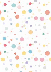 Wall Mural - Colorful Polka Dots Pattern for Kids' Design Generative AI