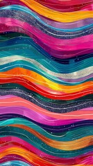 Wall Mural - Vibrant Rainbow Stripes Background for Fashion and Beauty Designs Generative AI