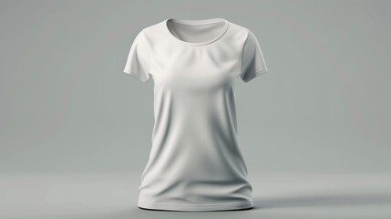 Sticker - White T-Shirt on Plain Background, Generative AI