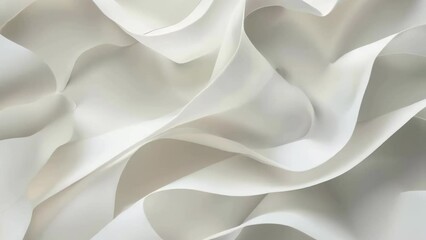 Wall Mural - is close up of white fabric with lot of folds and wrinkles