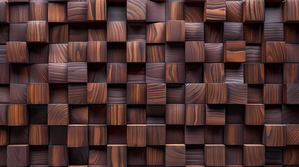 Canvas Print - Brown wooden acoustic panels wall texture on wood background for interior design