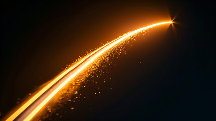 Poster - Close-up of a bright, fiery spark trail against a dark, black backdrop