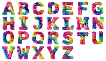 alphabet rainbow letters