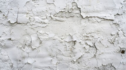 Sticker - Background of a white concrete wall textured with cement and plaster