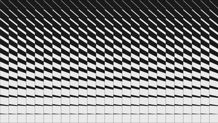 Aufkleber - Abstract modern geometrical composition with transition effect, Minimal split vector gradient background with black to white geometric shapes, graphic halftone pattern design in brutalism style