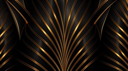 Wall Mural - luxury golden wallpaper. art deco pattern, vip invitation background texture for print
