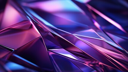 3d rendering of purple and blue abstract geometric background