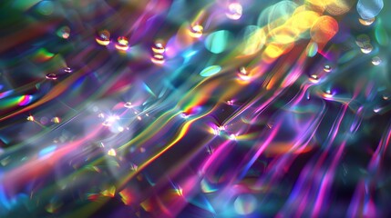 Wall Mural - Vibrant Rainbow Abstract Light Refractions