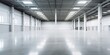 © AkimD - Modern factory for manufacturing production plant or large warehouse background with many light. Empty urban storage view