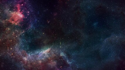 Wall Mural - Flying through nebula clouds
