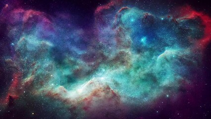 Wall Mural - Space Flight Towards Nebula