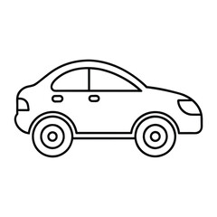 Wall Mural - simple vector outline of a car