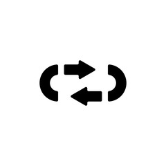 Poster - Black arrows vector icon set. Arrows in different directions vector. Circular arrows vector. Direction sign vector logo. Black arrow on a white background vetkor. Vector illustration.
