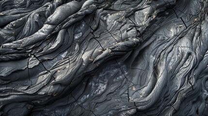 Wall Mural - a closeup of the basalt pipes reveals the intricate patterns and lines on the surface formed by year