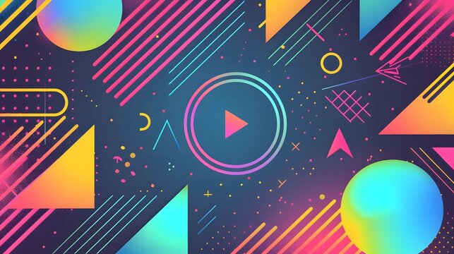 90's theme background in neon colors design
