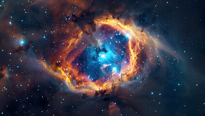 Wall Mural - beautiful nebula and deep sky object, galaxy in shape of eye