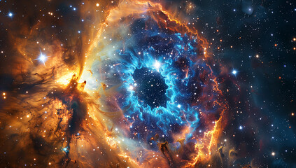 Wall Mural - beautiful nebula and deep sky object, galaxy in shape of eye