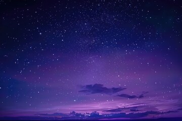 Poster - A starry night sky with purple and blue hues