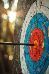 Poster - A target with an arrow shot into it