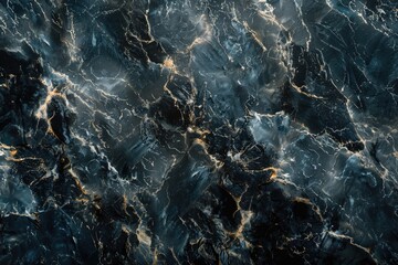 Poster - A close-up shot of a black marble surface with no additional elements