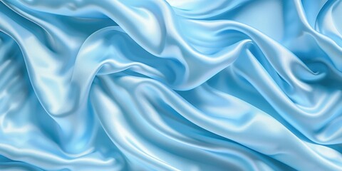 Poster - A detailed shot of blue fabric texture, suitable for textile designs, fashion concepts or decorative purposes